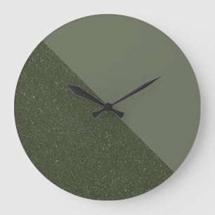 Reloj de pared verde de mezs con media textura