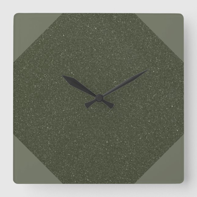 Reloj de pared verde de Moss texturizado (Anverso)