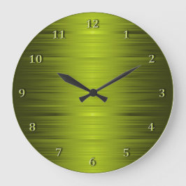 Reloj de pared verde de oliva a la sombra