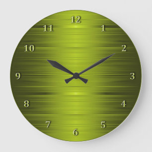 Reloj de pared verde de oliva a la sombra