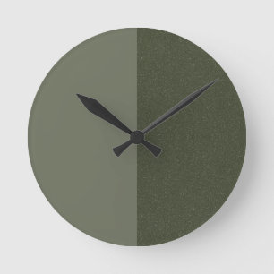 Reloj de pared verde de Split Moss - Diseño mínimo