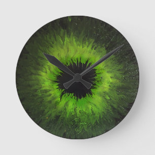 Reloj de pared verde del iris