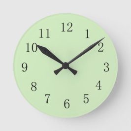 Reloj de pared verde del té pálido