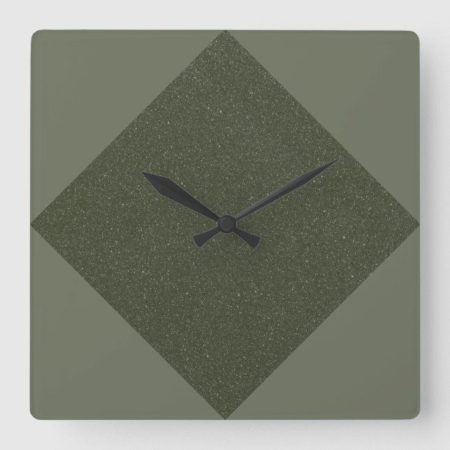 Reloj de pared verde geométrico Moss (Anverso)