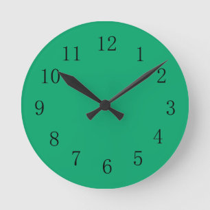 Reloj de pared verde jade