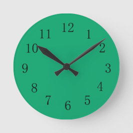 Reloj de pared verde jade
