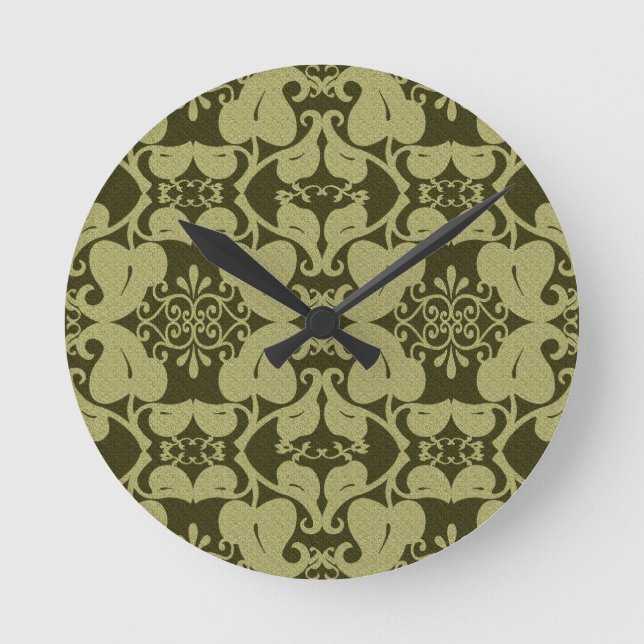 Reloj de pared verde oliva (Anverso)