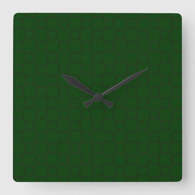 Reloj de pared verde oscuro clásico (Anverso)