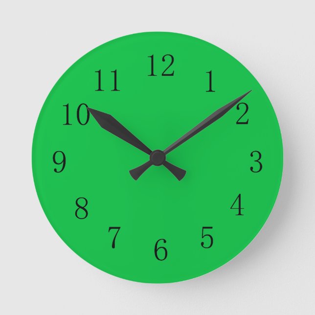 Reloj de pared verde oscuro pastel (Anverso)