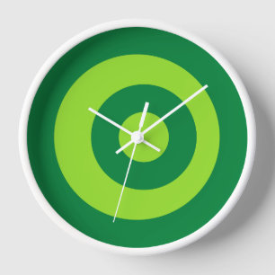 Reloj de pared verde redondo colorido