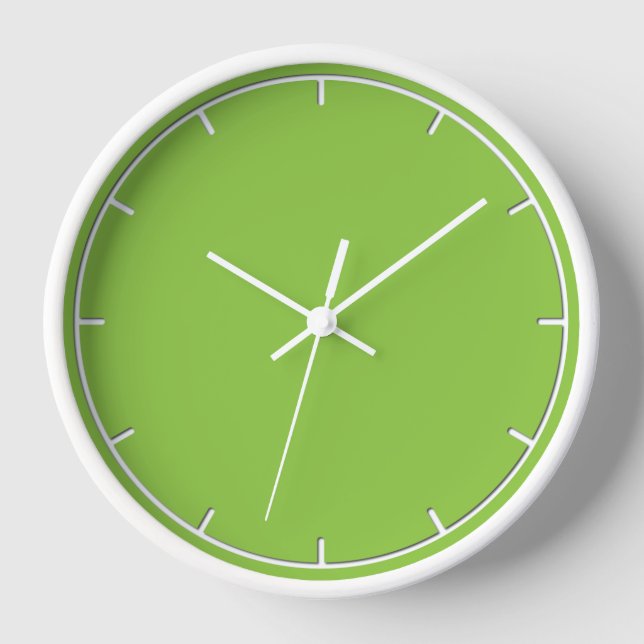 Reloj de pared verde simple (Anverso)