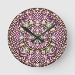 Reloj de pared vibrante Mandala – Arte geométrico 