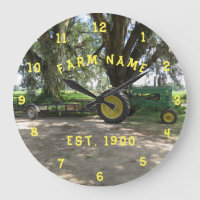 Reloj de pared viejo del tractor
