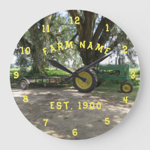 Reloj de pared viejo del tractor