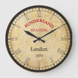 Reloj de pared vintage Estación Sunderland 1879