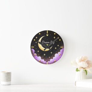 Reloj de pared vintage luna y estrellas Sueña en G