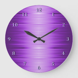 Reloj de pared violeta púrpura sombreado de la