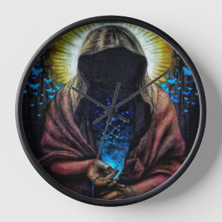 Reloj de pared virgen oscuro