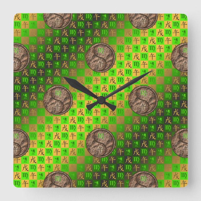 Reloj de pared Virgo & Caballo de Tierra (Anverso)