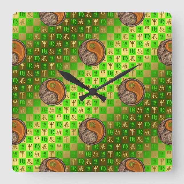 Reloj de pared Virgo & Dragón de Madera (Anverso)