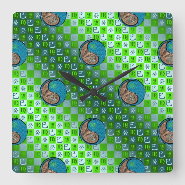 Reloj de pared Virgo & Serpiente de Agua (Anverso)