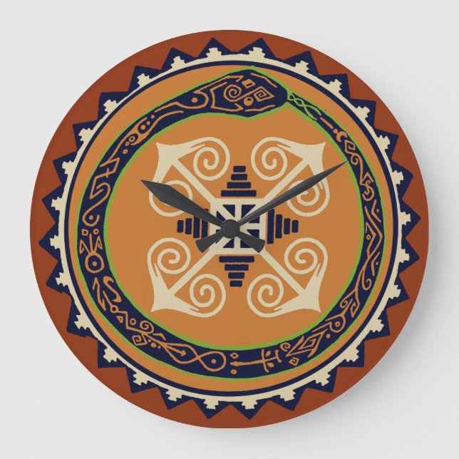 Reloj de pared VooDou - Serpiente Oroburous con Ca (Anverso)