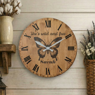 Reloj de pared Wild & Free Regalo con nombre per
