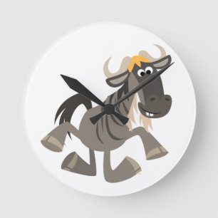 Reloj de pared Wildebeest de baile con grifo perso
