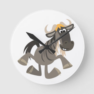 Reloj de pared Wildebeest de baile con grifo perso