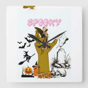 Reloj de pared zombie espeluznante de Halloween -