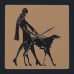 Reloj de paseo de Art Deco Borzoi<br><div class="desc">Perfecto para el amante de los Borzoi.</div>