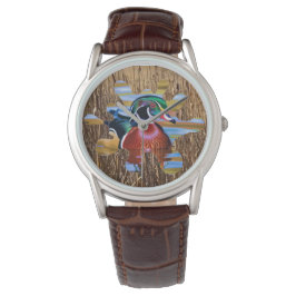 Reloj de pato de madera, cacería de pato