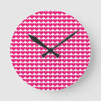 Reloj de patrón de corazón rosado