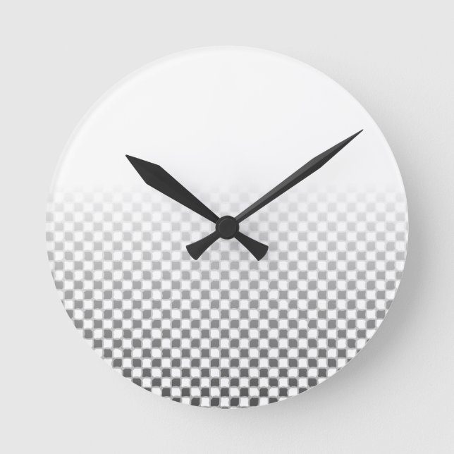 Reloj de patrón negro y blanco de verificación (Anverso)