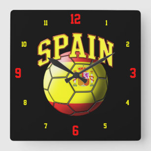 Reloj de pelota de fútbol de Bandera de España