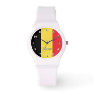 reloj de personalizado con bandera belga de Bélgic