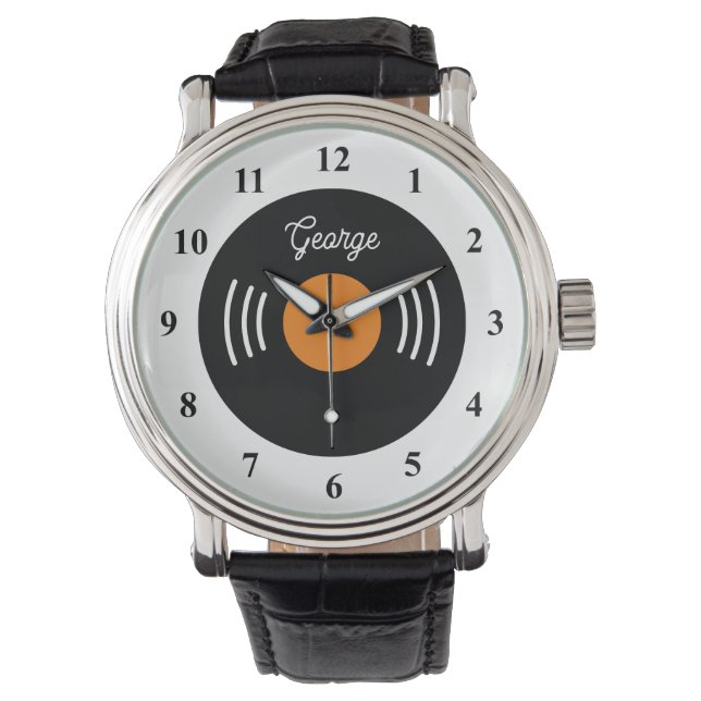 reloj de personalizado masculino con disco de músi (Anverso)