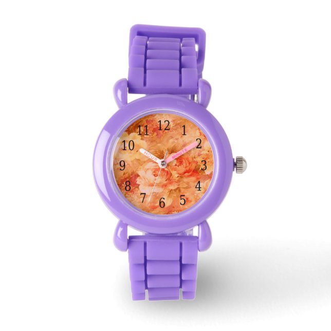 Reloj de pintura de flores (Anverso)