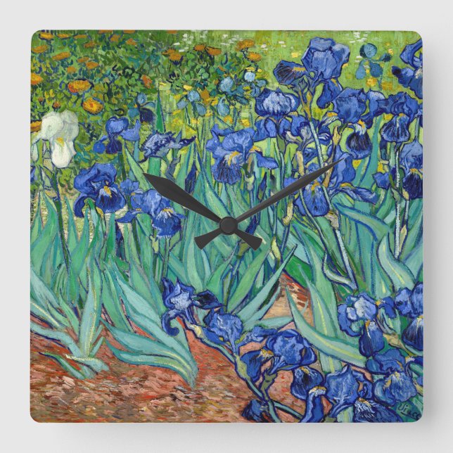 Reloj de pintura de Irises Vincent van Gogh (Anverso)