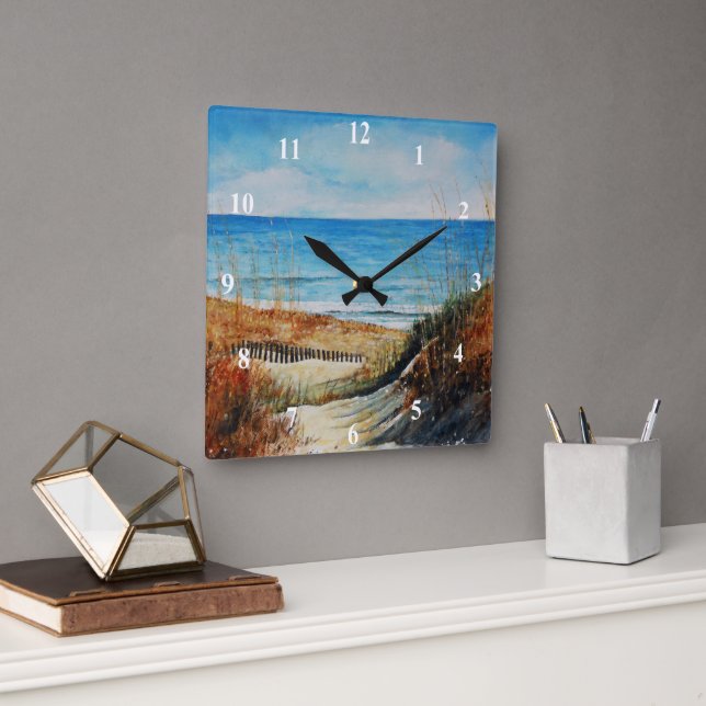 Reloj de pintura oceánica Sand Dunes (Oficina)