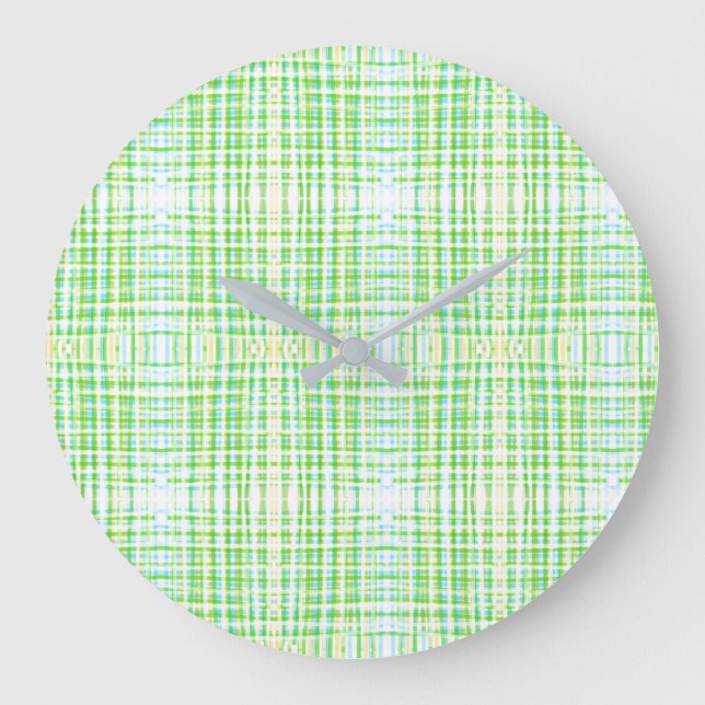Reloj De Plantas Azul Y Verde Elegante (Anverso)