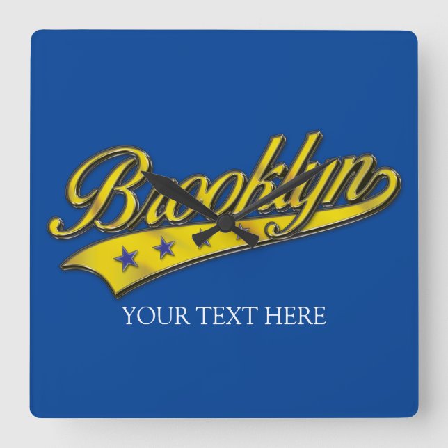 Reloj de plantilla de diseño de Brooklyn Gold Swoo (Anverso)