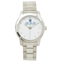 Reloj de plata de gran tamaño de la pulsera del