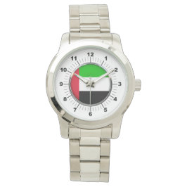 Reloj de plata sobredimensionado con bandera de lo