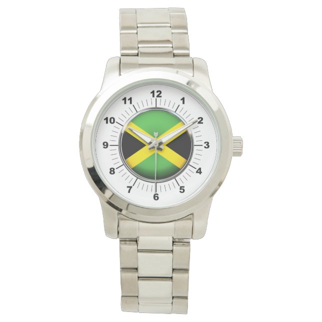 Reloj de plata sobrevalorado de la bandera de Jama (Anverso)