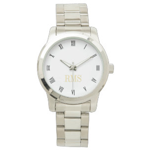 Reloj de plata unisex de la pulsera de las