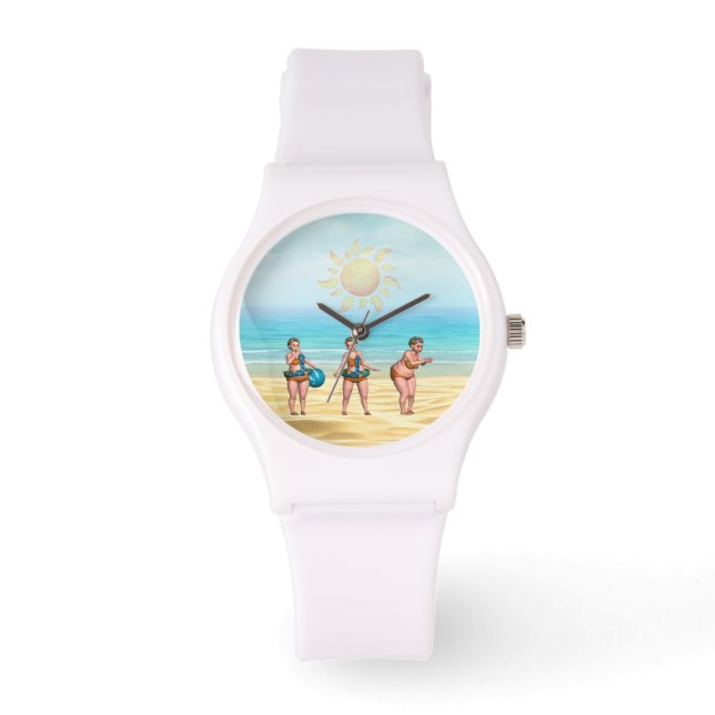 Reloj de playa de verano de belleza para el baño (Anverso)