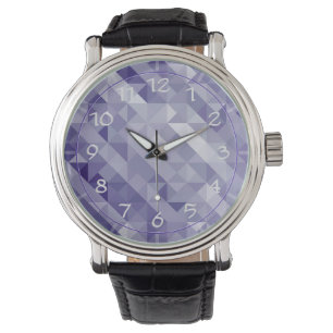 Reloj de poligono violeta brillante