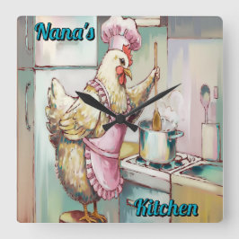 Reloj de pollo de cocina