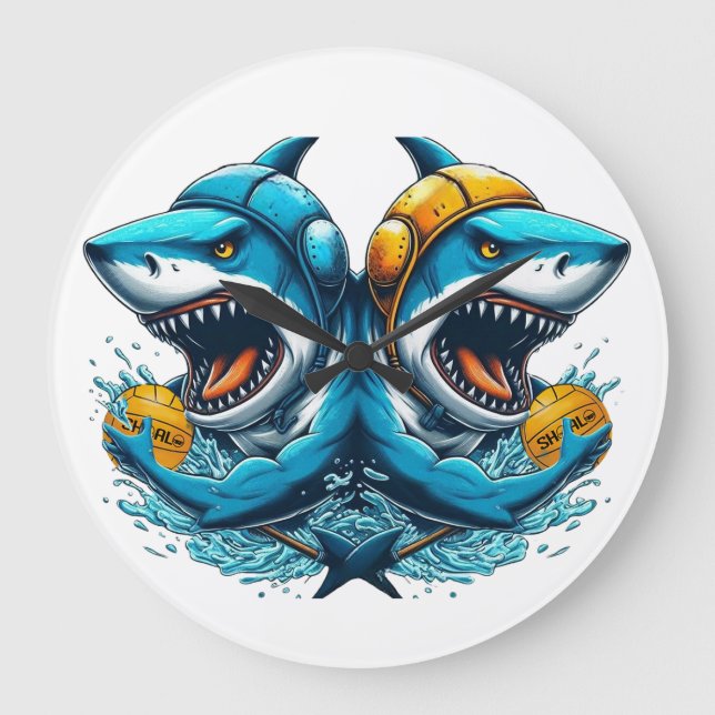 Reloj de polo de agua para tiburones (Anverso)